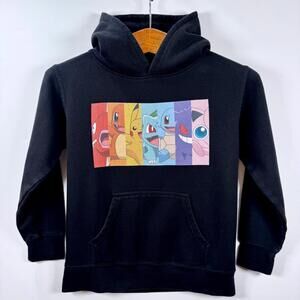 Black Pokémon Character Box-Up Rainbow Hoodie - M